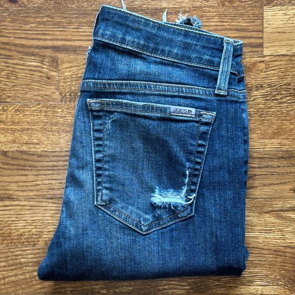 Joe's Mid-Rise, Distressed Skinny Ankle Jeans - Size 28 - Picture 2 of 12